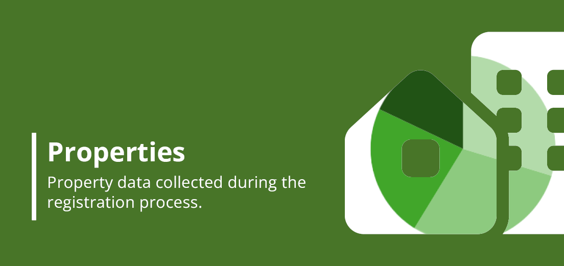 Properties - Property data collected during the registration process